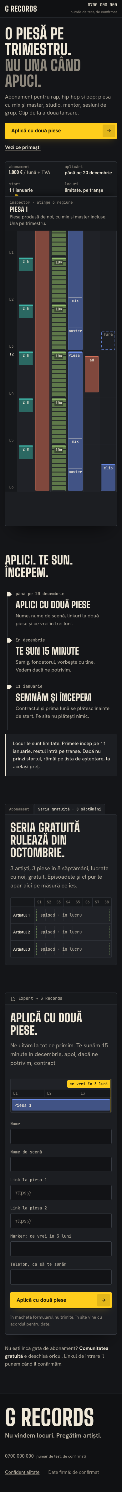 Varianta 2, primul ecran
